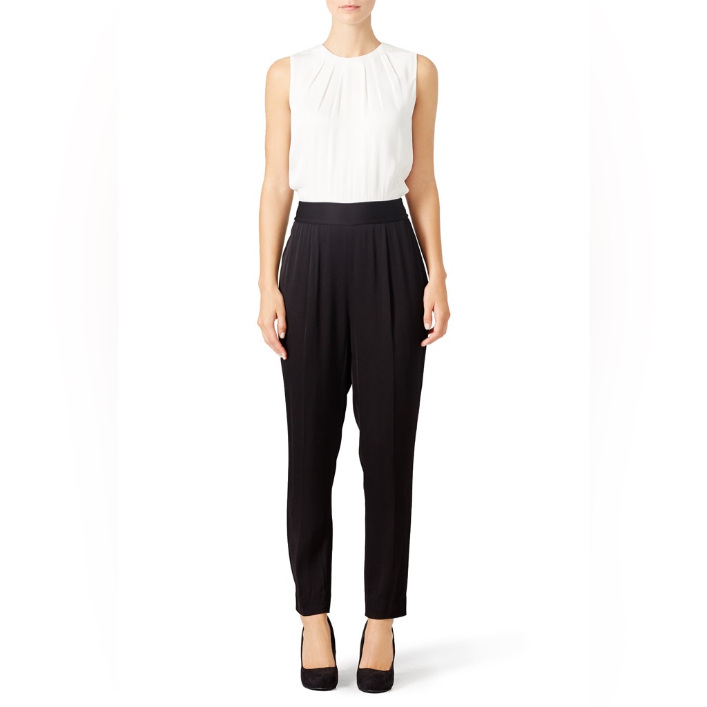 Kate Spade Black And White Jumpsuit Size 8